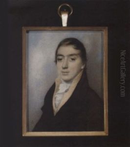 Mr. George Gregorie, Barrister-at-law, Wearing Black Coat, Peach-coloured Waistcoat, Tied White Stock And Frilled Cravat by George Engleheart