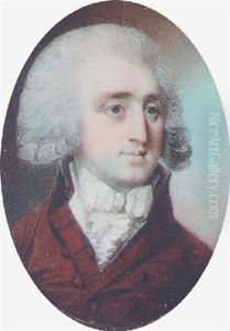 A Fine Portrait Of A Gentleman, With Powdered Hair, Wearing A Brown Coat, A White Waistcoat And A Frilled Cravat