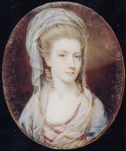 A Noblewoman, (ethelreda, Viscountess Townshend?), In Pink Dress Decorated With Gold Banding A Noblewoman, (ethelreda, Viscountess Townshend?), In Pink Dress Decorated With Gold Banding