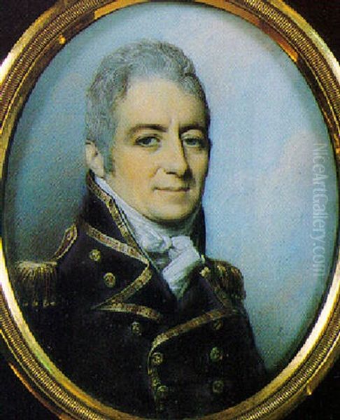 Thomas Le Marchant Gosselin, Facing Right, Wearing Naval Uniform - view 1
