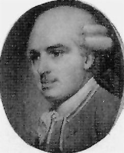 Portrait Of A Gentleman Wearing Gold Trimmed Scarlet Coat And Matching Waistcoat, Frilled Cravat by George Engleheart