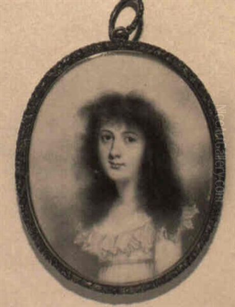 Portrait Of A Young Girl With Long Dark Hair - view 1