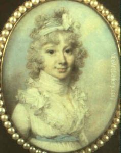 Portrait Of Miss Sarah Shergold by George Engleheart