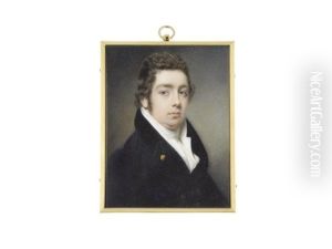 A Gentleman, Wearing Blue Coat, White Waistcoat, Chemise And Stock