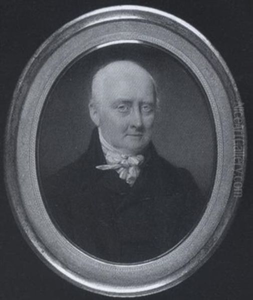 A Gentleman Wearing Black Coat And Tied White Cravat - view 1