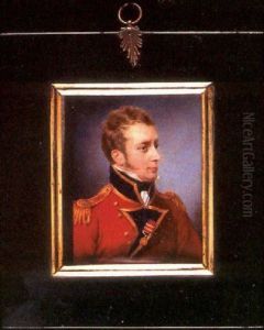 The Hon. Sir Hercules Pakenham In Scarlet Jacket With Dark Blue Facings And Gold Epaulettes