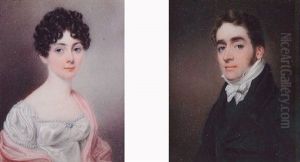 Portrait Of The Reverend James Kevill's Wife by John Cox Dillman Engleheart