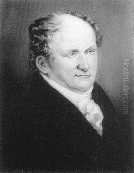 Portrait Of Samuel Drewry, In Blue Coat, White Cravat And Stock - view 1