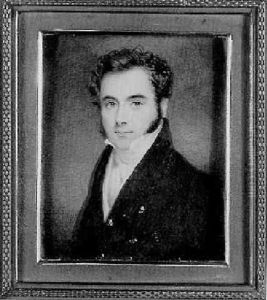 Portrait Of A Gentleman, In Blue Coat, White Waistcoat And Cravat by John Cox Dillman Engleheart