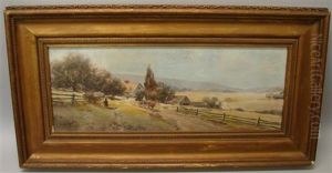 Wagon With Figures On A Country Road
