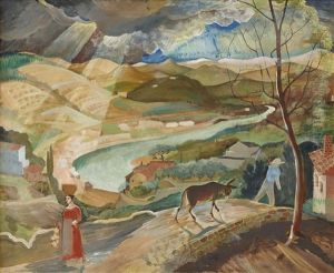 Italienskt Landskap - Arnofloden Vid Compiobbi by Leander Engstroem the Elder