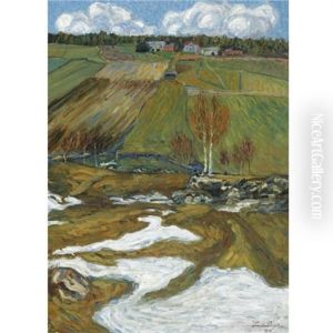 Hostlandskap (autumnal Landscape) by Leander Engstroem the Elder