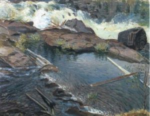 Norrforsen by Leander Engstroem the Elder