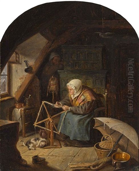 Interieurs Mit Frauen Bei Der Handarbeit - view 1
