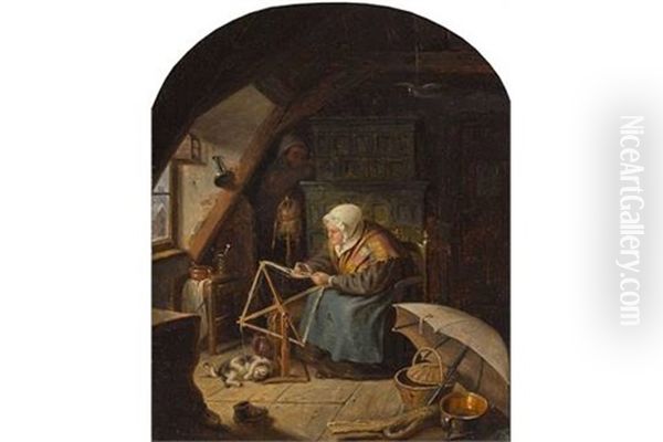 Interieurs Mit Frauen Bei Der Handarbeit - view 1