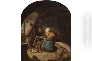 Interieurs Mit Frauen Bei Der Handarbeit