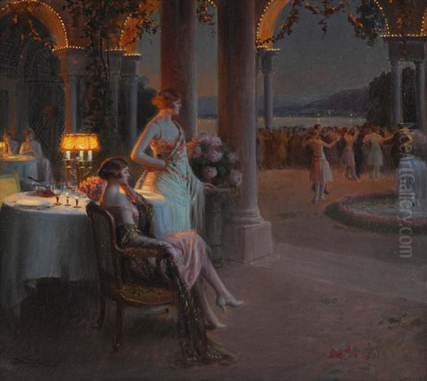 Le Soir Sur La Terasse - view 1
