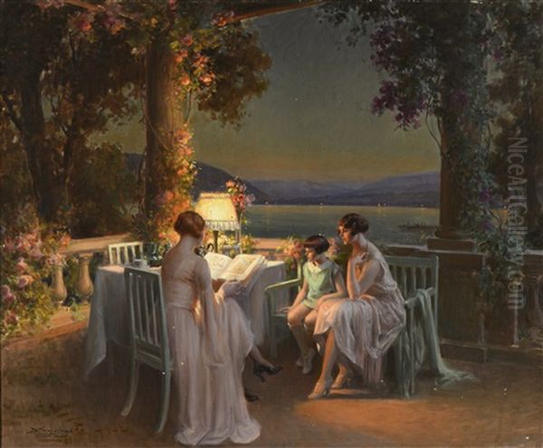 La Lecture Sur La Terrasse Au Bord Du Lac - view 1