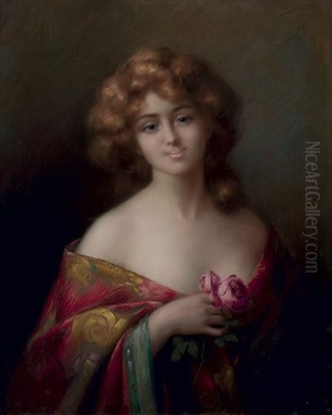 Jeune Fille A La Rose - view 1