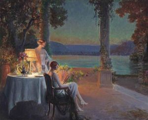 Elegantes Sur La Terrasse by Delphin Enjolras