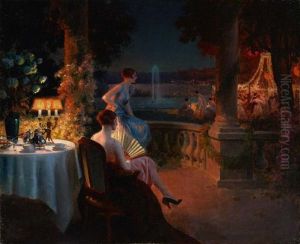 Jeunes Femmes Sous La Pergola, Devant Le Bal Jeunes Femmes Sous La Pergola, Devant Le Bal