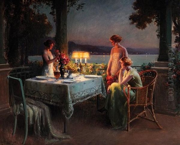 Diner Entre Amies Sur La Terrasse - view 1
