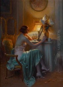 Jeune Femme A Sa Toilette