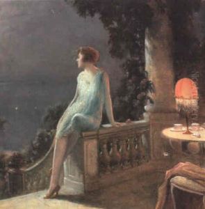 Femme A La Balustrade
