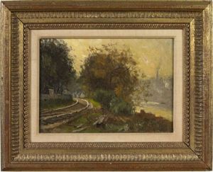 Evening In The Garden by John Joseph Enneking