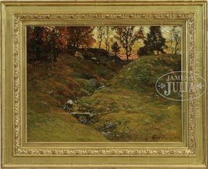 The Foot Bridge, Twilight by John Joseph Enneking