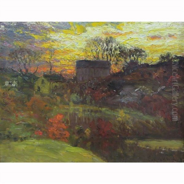 The Old Barn At Twilight - view 1