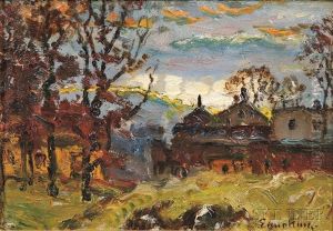 A Street In The Village by John Joseph Enneking