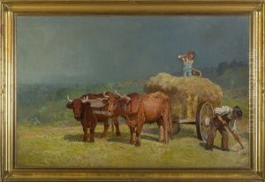 Haying Before The Storm by John Joseph Enneking