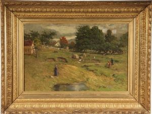 Farmyard Hollow With Figures
