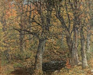 New England Wood And Stream, Fall by John Joseph Enneking