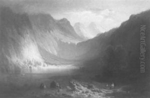 Mountain Landscape With Waterfall Mountain Landscape With Waterfall