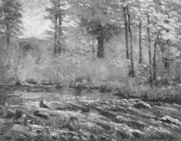 Wooded Landscape With Stream - view 1