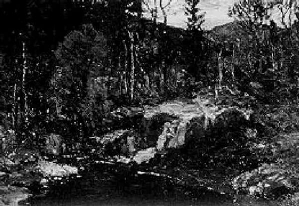 Sunset At The Brook, Autumn - view 1