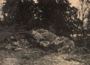 Rocky Autumn Landscape by John Joseph Enneking