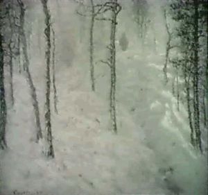 Snow Scene, New England by John Joseph Enneking