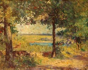 Looking Through The Trees by Joseph Eliot Enneking