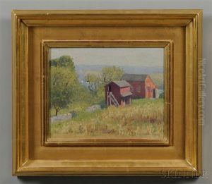 Red Barns by Joseph Eliot Enneking