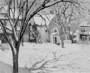 From My Window - A Winter Landscape by Joseph Eliot Enneking