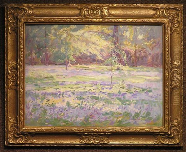 Figure Seated In A Spring Meadow - view 1