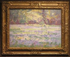 Figure Seated In A Spring Meadow by Augustus William Enness