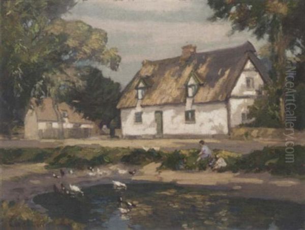 The Village Duck Pond, Dalham, Suffolk - view 1