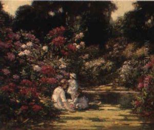Summer In The Garden by Augustus William Enness