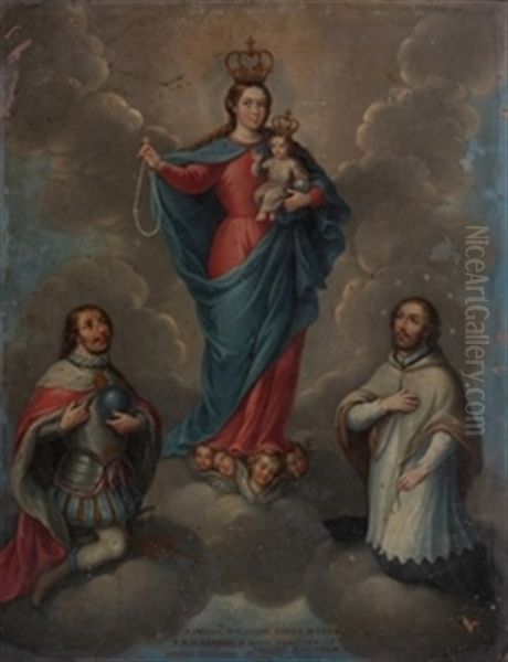 Virgen Con Nino San Fernando Y San - view 1