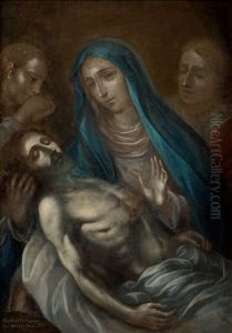 The Grief Of The Virgin (the Lamentation Of Christ) by Nicolas Enriquez