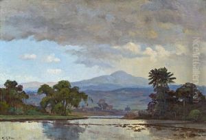 Flusslandschaft by Gerardus Johann Ensink